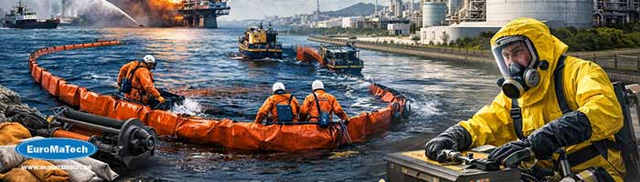 إدارة التسربات النفطية والكيميائية والاحتواء الآمن للحوادث