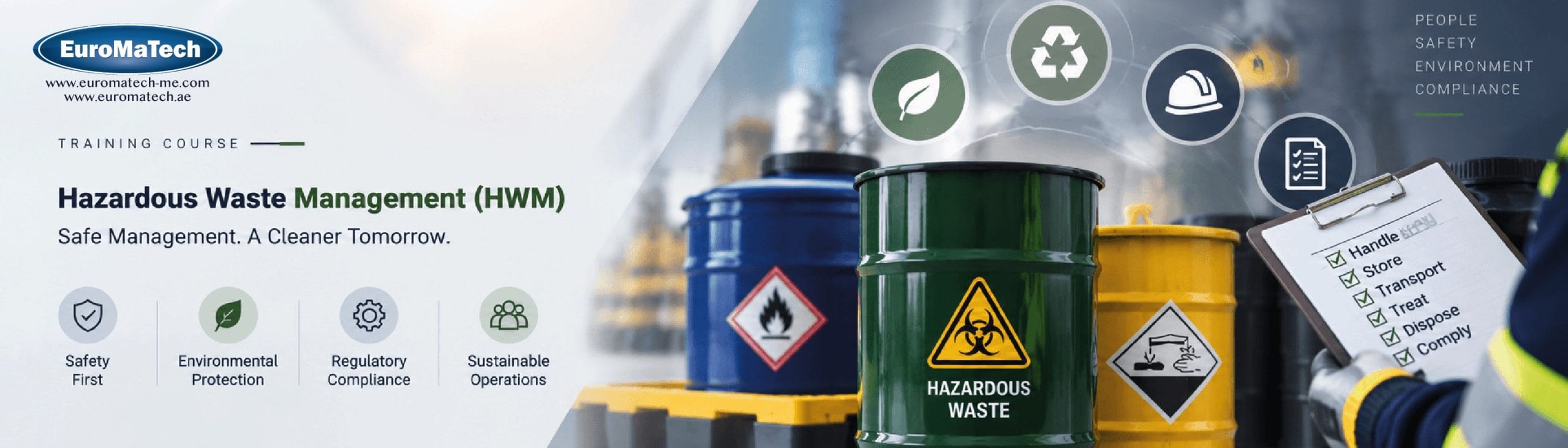الإدارة الآمنة للنفايات الخطرة HWM