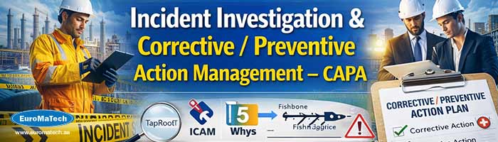 التحقيق في الحوادث وادارة الإجراءات التصحيحية والوقائية