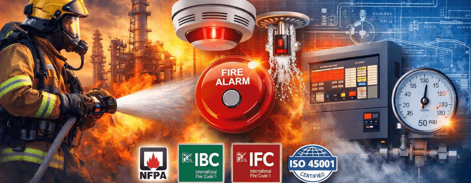 هندسة الحماية من الحرائق وتصميم أنظمة السلامة المتقدمة