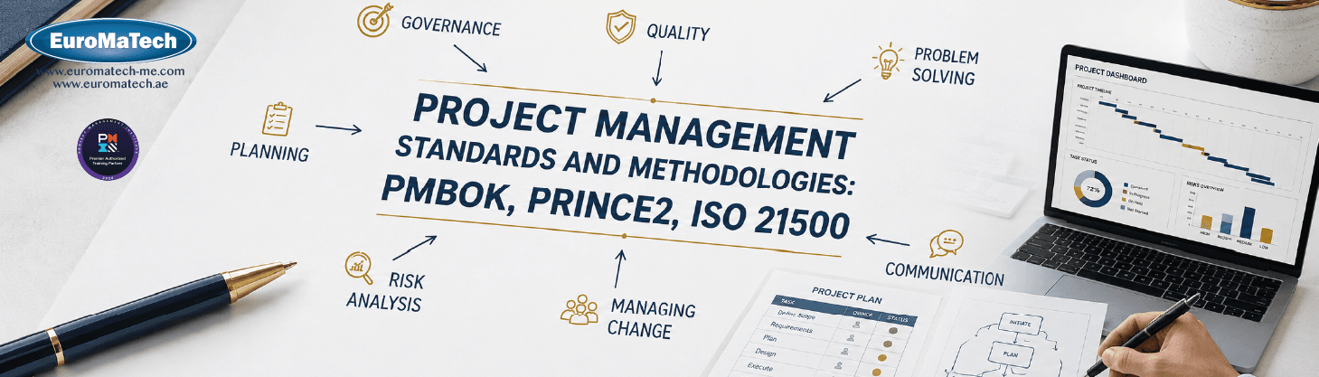 معايير ومنهجيات إدارة المشاريع: PMBOK, PRINCE2, ISO 21500