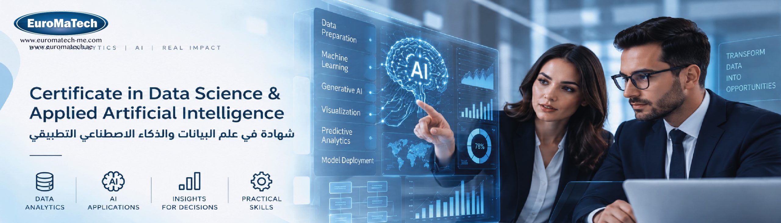 شهادة في علم البيانات والذكاء الاصطناعي التطبيقي CDS-AI®