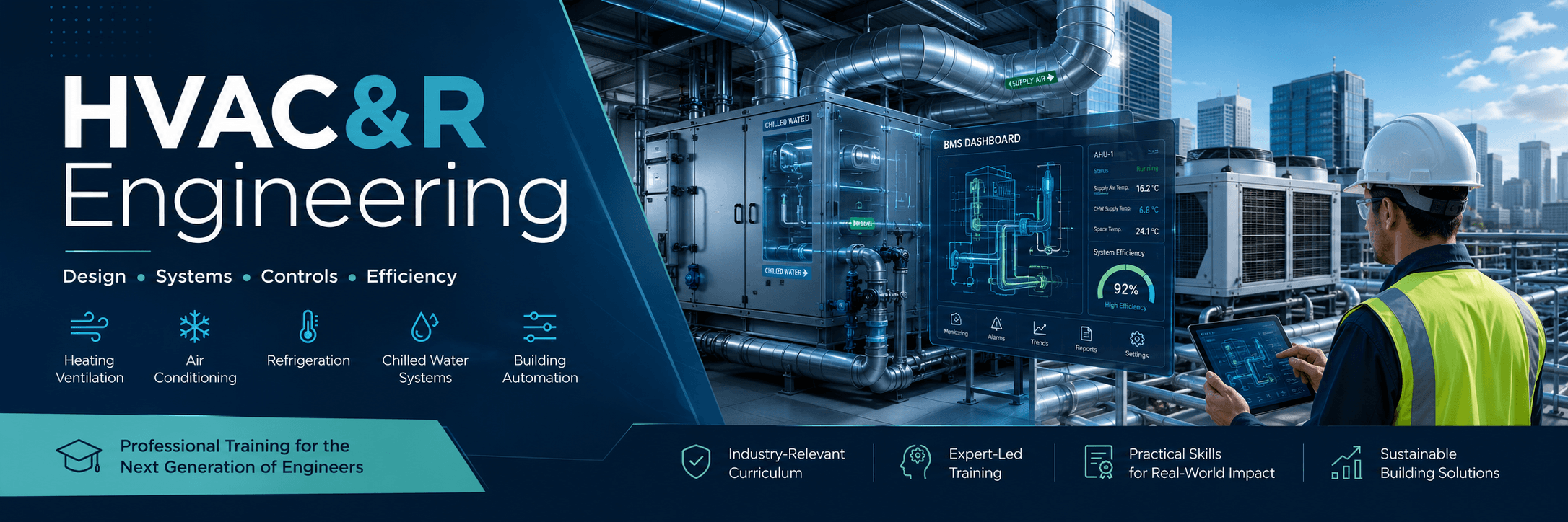 هندسة تشغيل وصيانة أنظمة التبريد والتدقئة وتكييف الهواء HVAC&R