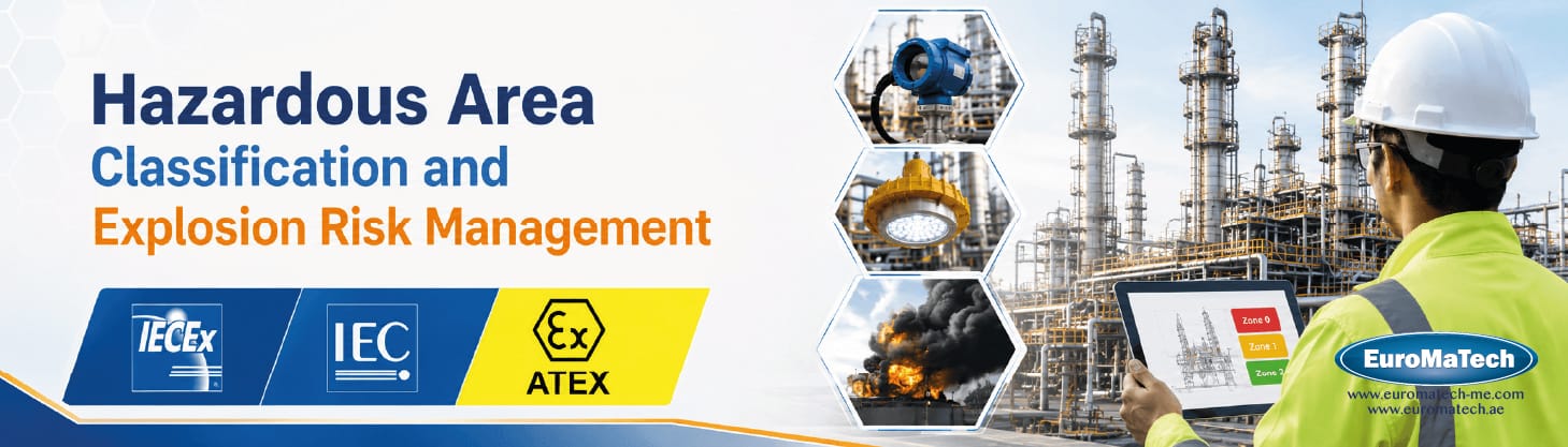 تصنيف المناطق الخطرة وإدارة مخاطر الانفجار وفق معايير IECEx وATEX وAPI