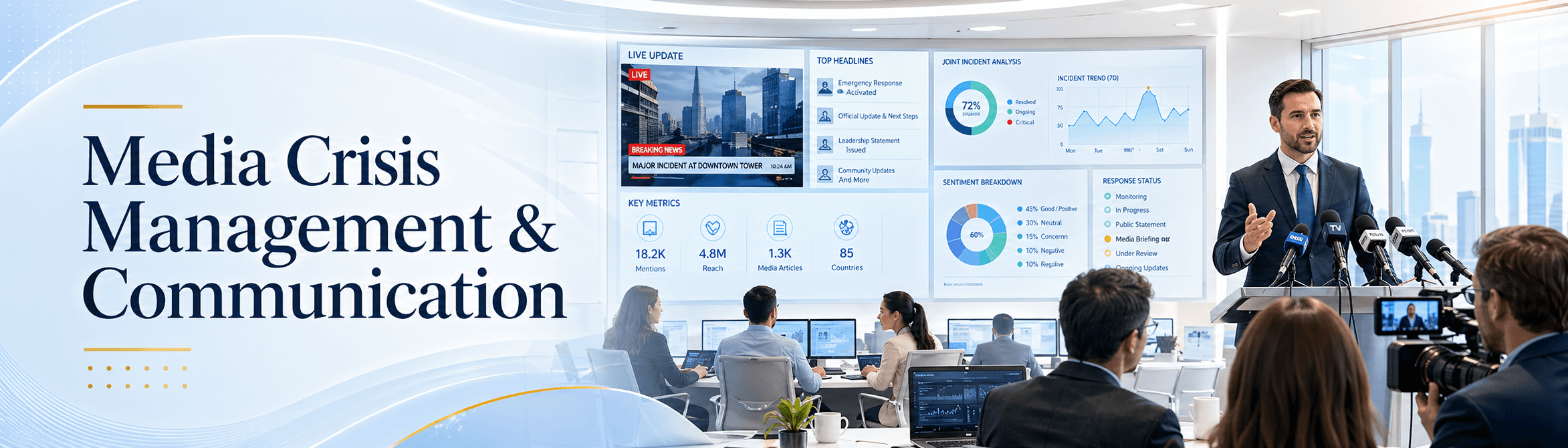 إدارة الأزمات الإعلامية والاتصال في المواقف الحساسة